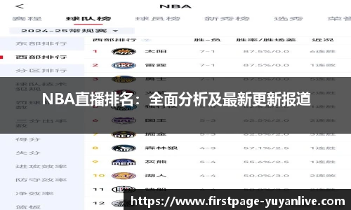NBA直播排名：全面分析及最新更新报道