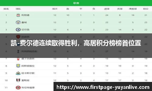 凯-费尔德连续取得胜利，高居积分榜榜首位置