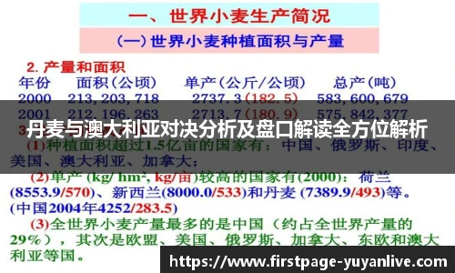 丹麦与澳大利亚对决分析及盘口解读全方位解析